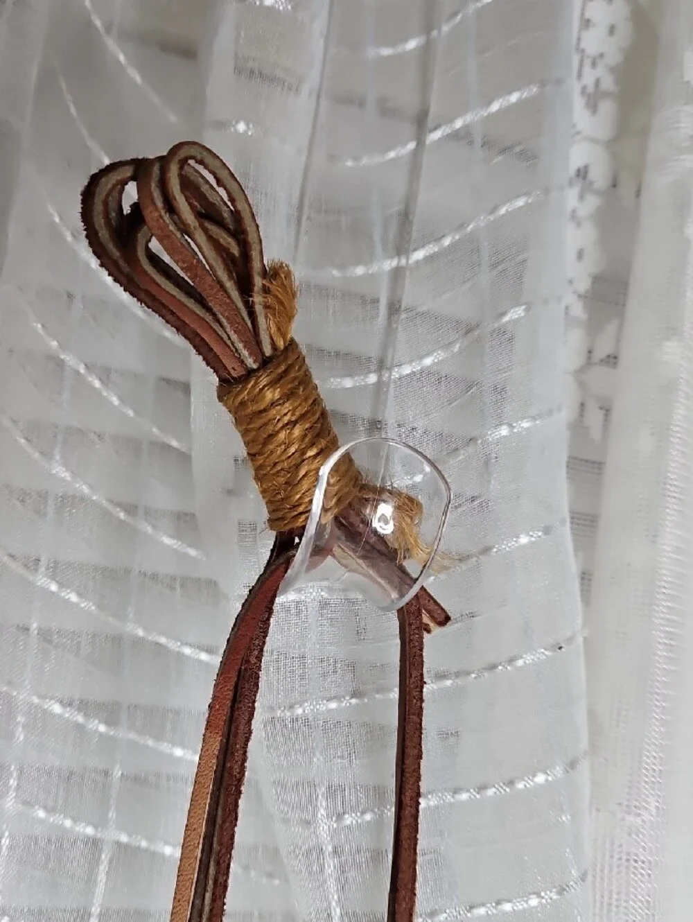 1970s Mid-century Art Pottery Hanging Stoneware Jug Hanging Oil Lamp